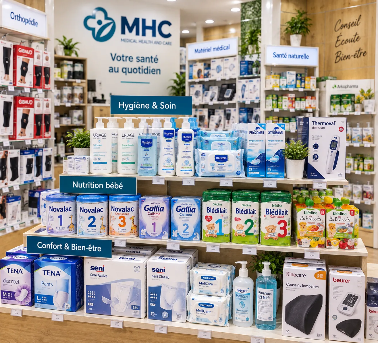 Intérieur du magasin MHC à Marseille